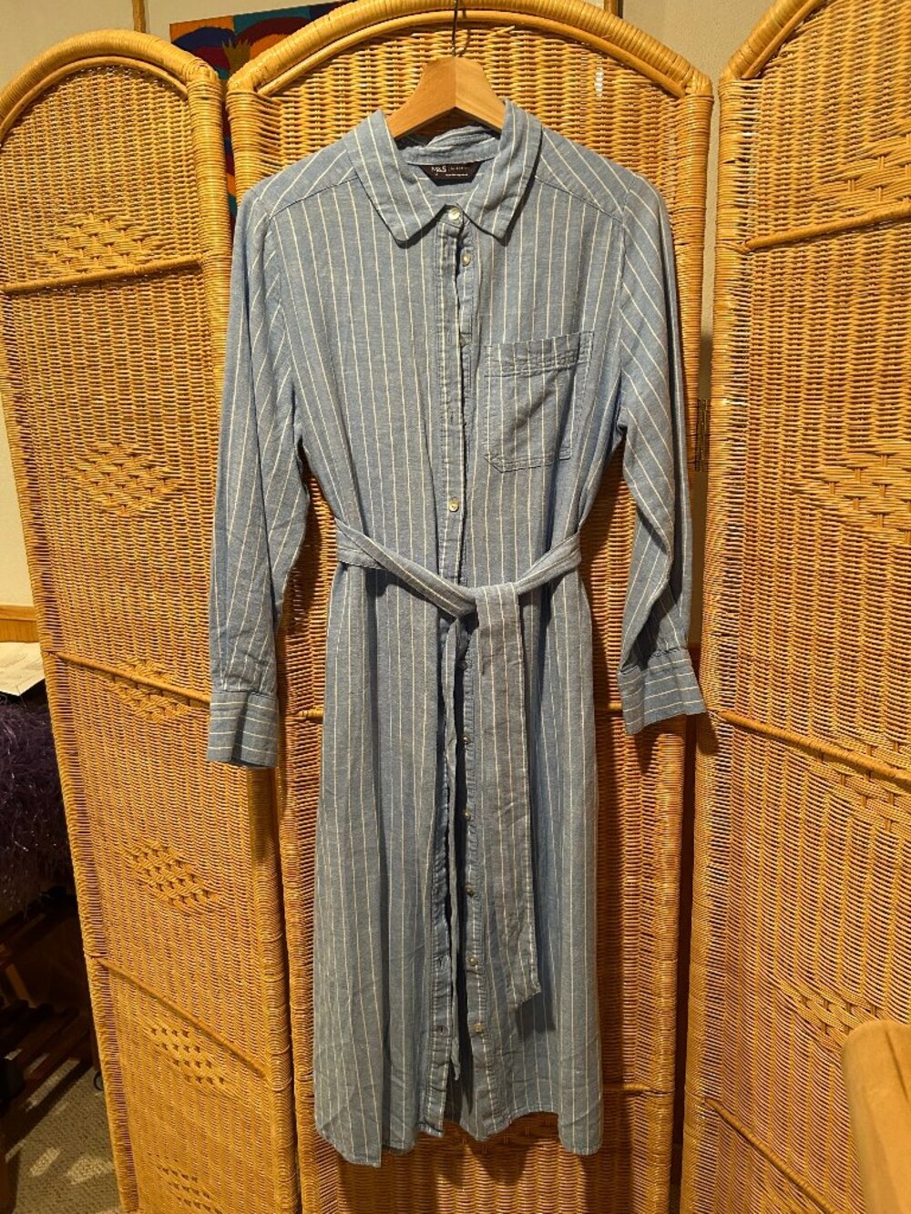 Marks and Spencer Strped Linen Dress: $15